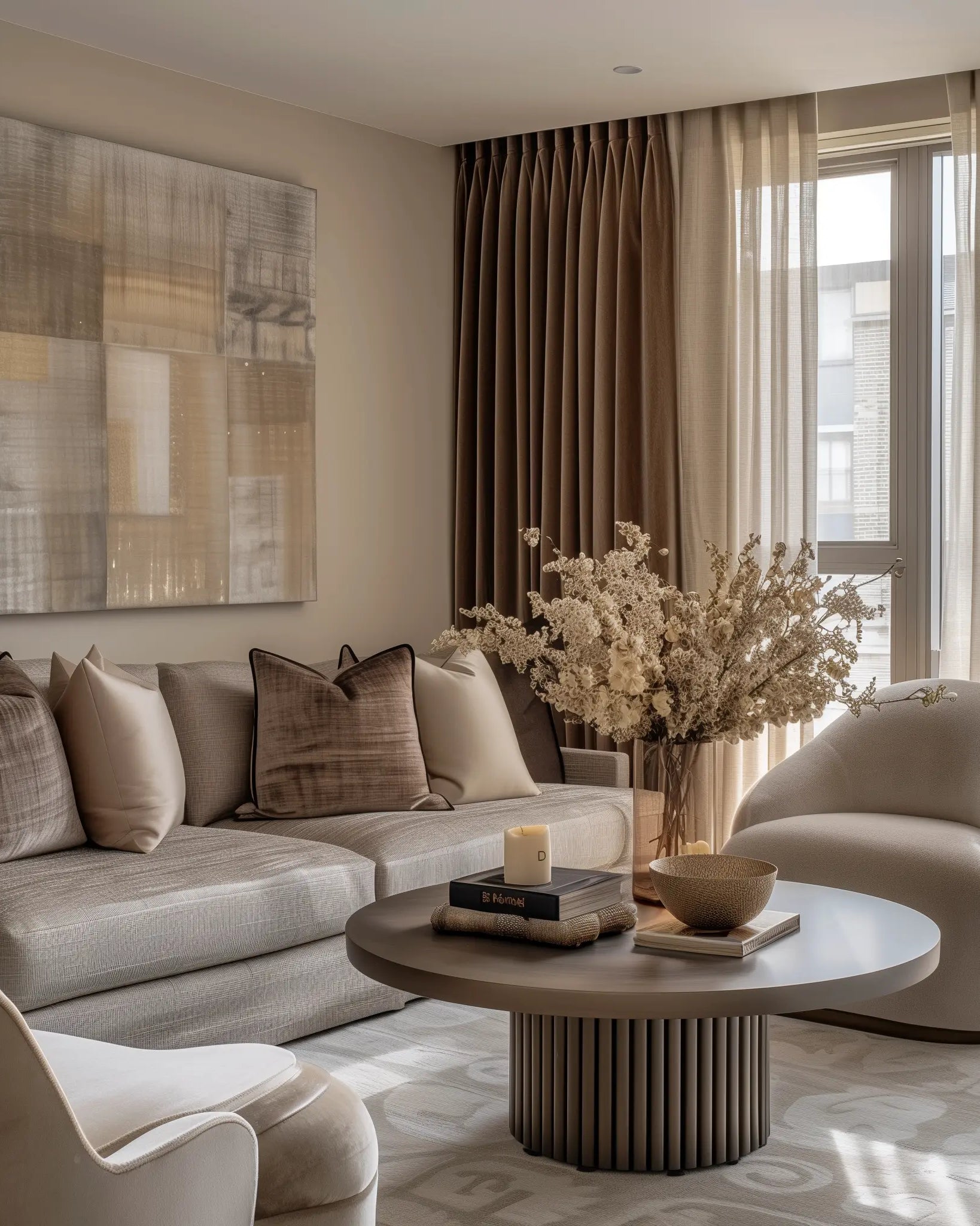 Yellow cotton curtains with a soft top, ideal for the living room.