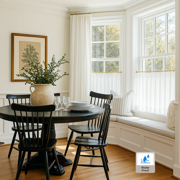Wynona Waterproof｜Sheer Café Curtains