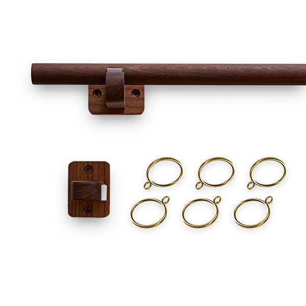 Evelyn | Wooden Curtain Rod | Customizable