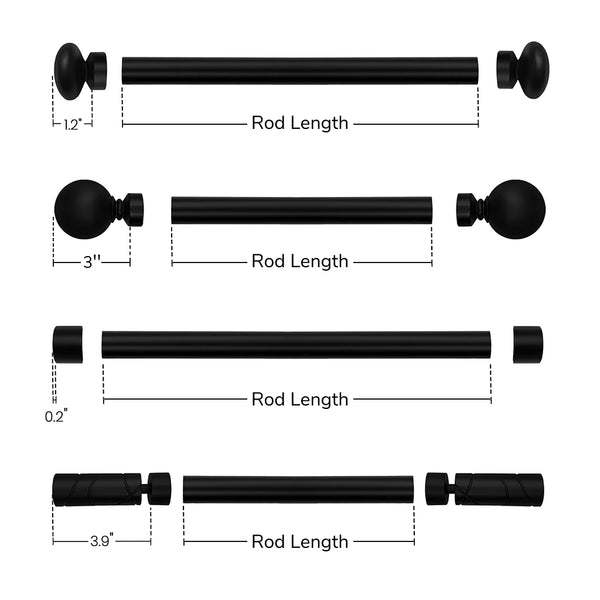 Evelyn | Double Curtain Rod | Customizable