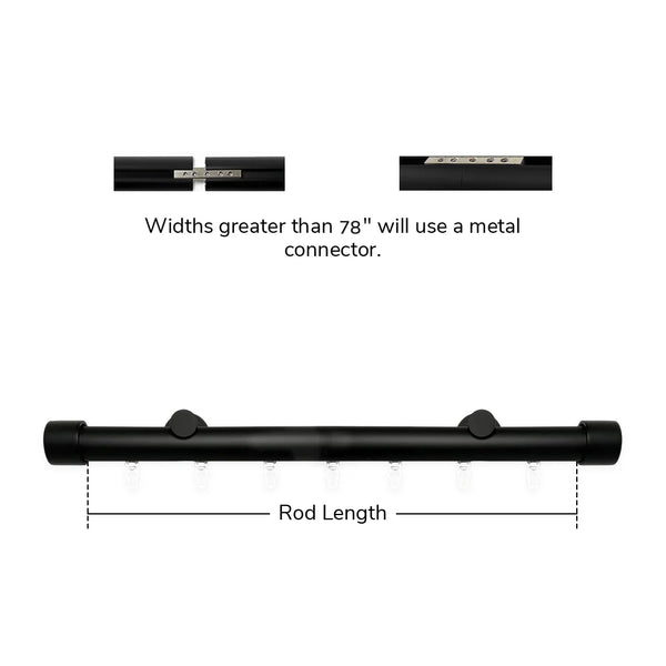 Ronan | Custom Size | Traverse Curtain Rod